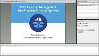 CSFP Caseload Management Tips