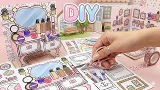 Free Printable PAPER DOLLHOUSE #1 How To Make Makeup Kits For Paper Doll's Playing PAPER QUIET BOOK