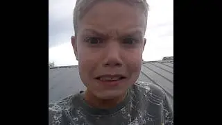 Jumping off roof and trampoline tricks