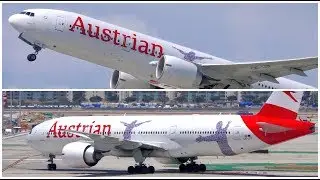 [4K] AUSTRIAN AIRLINES BOEING 777-2Q8(ER) 60 YEARS LIVERY - LAX ARRIVAL & DEPARTURE - PLANE SPOTTING