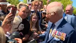 Alpaca sneezes on King Charles
