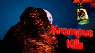 Инди Хоррор Krampus Kills прохождение #1 Ман Здоровяк Крампус