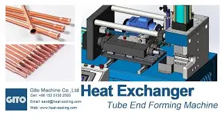 Heat Exchanger Semi-Automatic Copper Tube End Forming Machine 6 Station