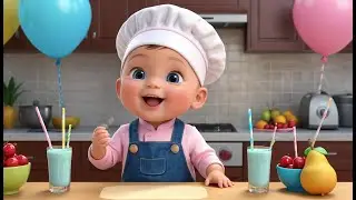 Baby Chef Milkshake Party | Fun Cooking Nursery Rhyme for Kids | Baby Learning Song