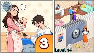 Brain Puzzle 3 Crazy Mind Level 14: Help The Wife Catch Cheating !Gameplay Solution
