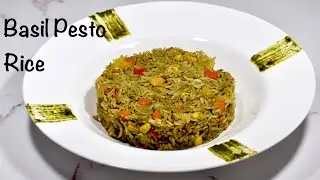 Basil Pesto Rice | Italian Pesto Rice with Exotic Vegetables | Easy Lunch Recipe