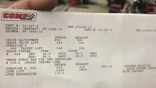 Ford 460 Comp Cam 268H open headers