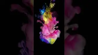 Black neon colorful water smoke