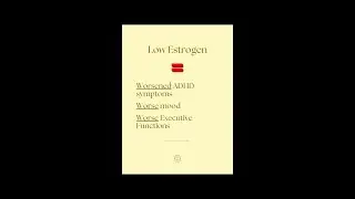 🧠How does low estrogen affect ADHD symptoms? 💫