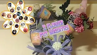 2 Flower Pot Wreaths #flowerpotcraft #flowerwreath #diywreath #springwreath #easywreath
