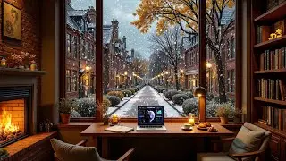 Cozy Winter Fireplace Ambience 🔥 Peaceful Piano Music for Focus, Calm & Stress Relief