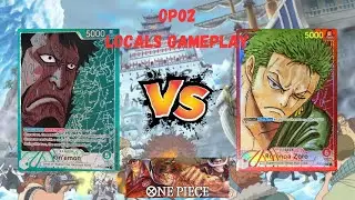 G Kinemon vs R Zoro - One Piece Card Game Locals Gameplay 04042023 [OP02]