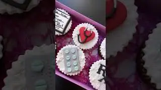 Doctor themed cupcakes 👩&zwj;⚕️ #youtuber #youtubeshorts #youtubevideo #viralvideo #cake #trending