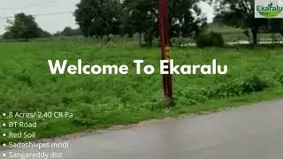 8 Acres Farmland for sale | Agriculture |  BT Road Sadasivpet Mandal, SangaReddy Dist. Red Soil,