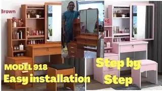 How to assemble Vanity Dresser with Mirror model 918