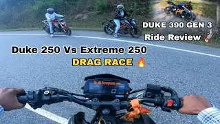 Duke 250🚀Vs Hero Extreme 250 👿||Drag Race||Duke 390 Gen 3 🔥#youtube #goprohero9 #motovlog