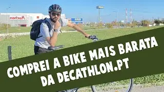 Comprei a bike mais barata da Decathlon em Portugal e primeiro rolê em Porto!