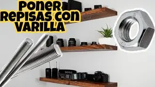¿Cómo instalar una repisa flotante con varilla roscada?