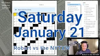 Ending on an error hunt [0:25/7:21]  ||  Saturday 1/21/23 New York Times Crossword