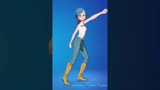 SHIMMER - BULMA SKIN Showcase with All Fortnite Dances & Emotes! (Fortnite x Dragon Ball)