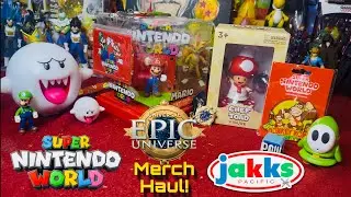 Epic Universe Super Nintendo World Jakks Pacific Merch Haul Unboxing! King Boo Chef Toad Mario