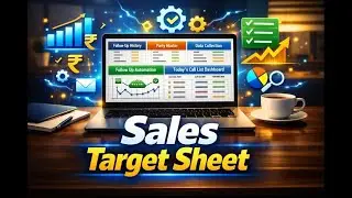 Sales Target Sheet with Follow Up Automation| Advanced Sales Target Sheet 