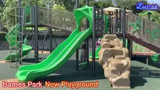 🔴Barnes Park NEW Playground & NEW Fitness Court｜Walking Tour of Barnes Park