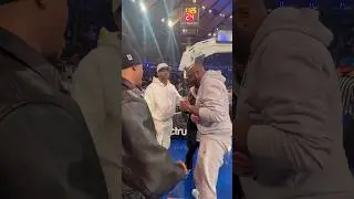 Method Man & A-Boogie  with Steve Rifkind court side at the #KNICKS GAME