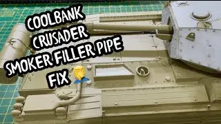 Ремонт трубы для дымохода RC CRUSADER MK3 1/16 от COOLBANK, прекрати эту ерунду! #rctank #hobby #...