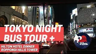 [4K] Tokyo night bus tour (HATO BUS)