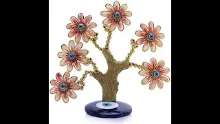 Adjustable Branches Blue Evil Eye Flowers Home Office Decoration Protection Ornament