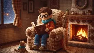 📖 Cozy Fireplace Reading - Lofi Jazz - 1 Hour Calm Music for Focus & Relax