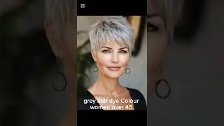 short pixie haircut and hairdye Grey dye