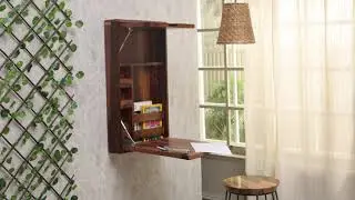 Nuevo Solid Wood Study Table In Rustic Teak Finish