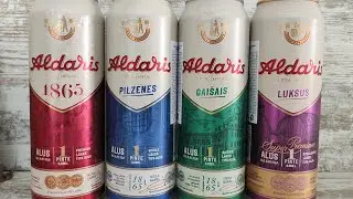 Обзор на Латвийское пиво Aldaris 1865, Aldaris Gaisais, Aldaris Luksus, Aldaris Pilzenes.