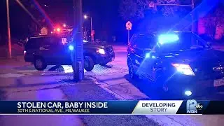 Man steals car at a gas station with baby inside