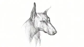 How to Draw a Doberman | Easy Pencil Sketch for Beginners