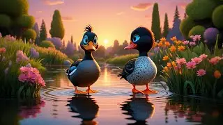 Two Little Ducks Say Goodnight | Bedtime Song for Kids | Gentle Lullaby and Sleep Time Rhyme