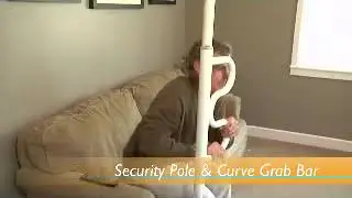 Senior Safety Devices: Stander Security Pole & Curve Grab Bar