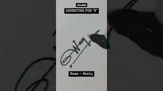 Signature for W | Wasiq | SBtellME Calligraphy and Handwriting #shorts #signature #calligraphy