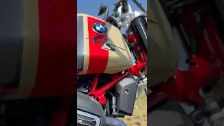 Turkana gear, Madmules rackless soft luggage and waterproof duffel on the BMW R12 GS pro motorcycle.
