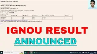 Ignou Result Announced | Ignou Grade Card Result | Ignou Grade card result kese dekhe | EM
