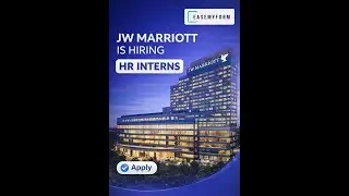 JW Marriott Is Hiring HR Interns | Apply Direct | Freshers Jobs 2026 #applynow #job #hr #hotel #jobs