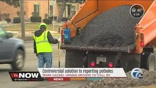 Controversial solution to reporting potholes -- Mark Hackel urging drivers to call 911