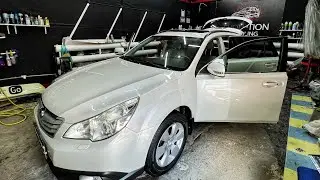 Детейлинг химчистка салона Subaru Outback. Химчистка с разбором в Evolution Detailing.