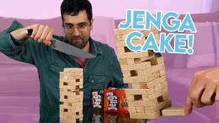 Making a JENGA Cake You Can Actually Play! &bull; JonnyCakes