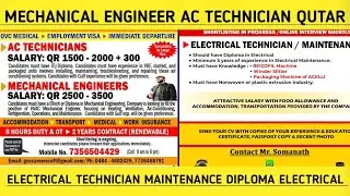 Mechanical #engineer #AC #Technician #Qutar #Electrical #Technician #Maintenance Diploma Electrical