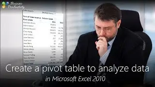 Create a pivottable to analyze data in Microsoft Excel 2010
