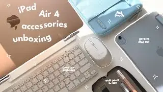 ASMR affordable iPad Air 4 accessories unboxing | ⌨️ amazon keyboard, mouse & cover 🖱🍬