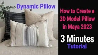 How to create a 3D Model Pillow in Maya 2023 in 3 minutes